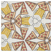 Bier und Pizza Graphtern v2 Stoff (Nahaufnahme)