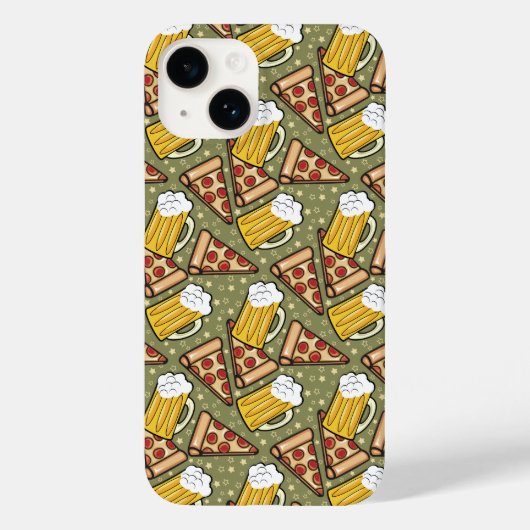Bier und Pizza Lovers Case-Mate iPhone Hülle (Rückseite)