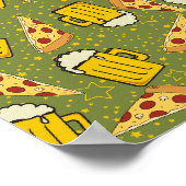 Bier und Pizza Lovers Poster (Ecke)