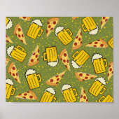 Bier und Pizza Lovers Poster (Vorne)