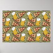 Bier und Pizza Lovers Poster (Vorne)