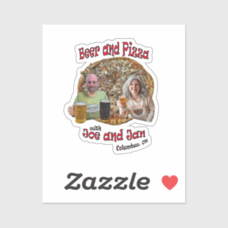 Bier und Pizza mit Joe und Jan - Vinyl Sticker