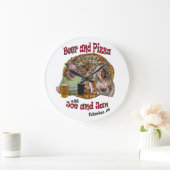 Bier und Pizza mit Joe und Jan - Wall Clock Große Wanduhr (Zuhause)
