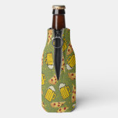 Bier und Pizza Muster Flaschenkühler (Flasche Rückseite)