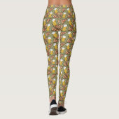 Bier-und Pizza-Muster Leggings (Rückseite)