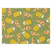 Bier und Pizza Muster Tischdecke (Vorderseite (Horizontal))