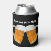 Bier und Pizza Night Can Cooler Dosenkühler (Kanne Vorderseite)