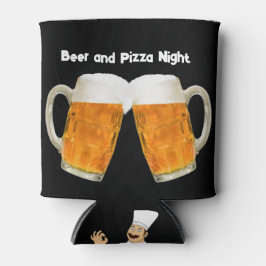 Bier und Pizza Night Can Cooler Dosenkühler