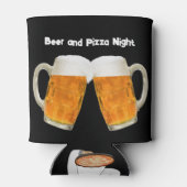 Bier und Pizza Night Can Cooler Dosenkühler (Rückseite)