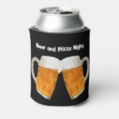Bier und Pizza Night Can Cooler Dosenkühler (Kanne Rückseite)