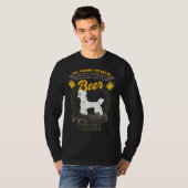 Bier und Poodle Hund T-Shirt (Vorne ganz)