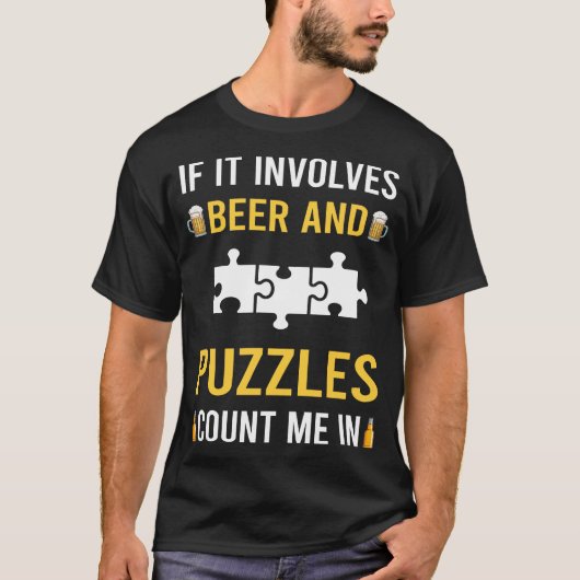 Bier und Rätsel T-Shirt (Vorderseite)