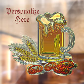 Bier und Salzbrezel Oktoberfest Pub Bar Fensteraufkleber (Blatt 2)