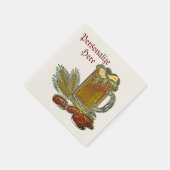 Bier und Salzbrezel Oktoberfest Pub Bar Serviette (Ecke)