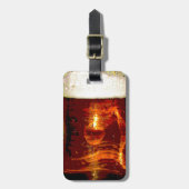 Bier und Schaum Gepäckanhänger (Vorderseite vertikal)