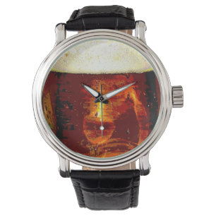 Bier und Schaumstoff Armbanduhr