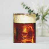 Bier und Schaumstoff Postkarte (Stehend Vorderseite)