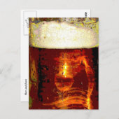 Bier und Schaumstoff Postkarte (Vorne/Hinten)