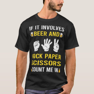 Bier und Schere, Stein, Papier T-Shirt