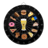 Bier und Snacks - Grafik zum Thema Mancave Food Dartscheibe (vorne)