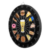 Bier und Snacks - Grafik zum Thema Mancave Food Dartscheibe (Vorderseite rechts)