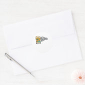 Bier und Strand Runder Aufkleber (Umschlag)