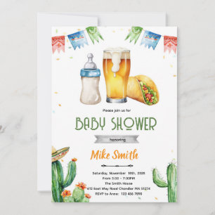 Bier- und Tacos-Baby-Party-Einladung Einladung