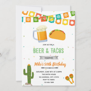 Bier- und Tacos-Fiesta-Einladung Einladung