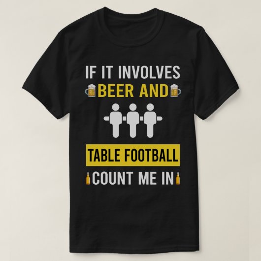 Bier- und Tischfußball T-Shirt (Design vorne)