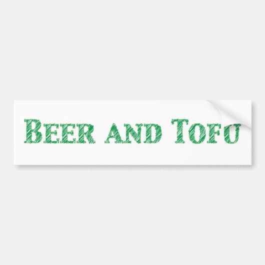 Bier- und Tofu-Autoaufkleber Autoaufkleber (Vorne)