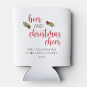 Bier und Weihnachtsmann Funny Personalisiert Dosenkühler (Rückseite)