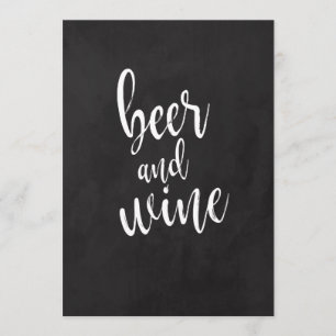Bier und Wein erschwingliches Kreidetafel-Hochzeit Einladung