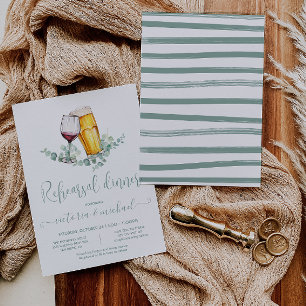 Bier und Wein Probe Abendessen Einladung