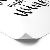 Bier und Wein Schwarz und Weiß 8x10 Hochzeitszeich Poster (Ecke)