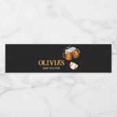 Bier- und Windeldusche Wasserflaschenetikett (Einzelnes Label)