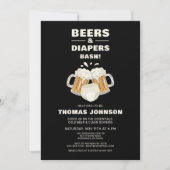 Bier und Windeln-Bash-Party Einladung (Vorderseite)