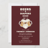 Bier und Windeln-Bash-Party Einladung (Vorderseite)