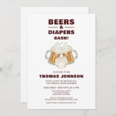 Bier und Windeln-Bash-Party Einladung (Vorne/Hinten)