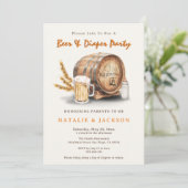 Bier und Windeln Geschlechtsneutrale Babydusche Einladung (Stehend Vorderseite)