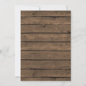 Bier und Windeln Party Wood Men's Baby Dusche Einladung (Rückseite)