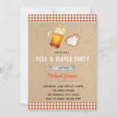 Bier- und Windelwort laden ein Einladung (Vorderseite)