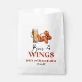 Bier und Wings Geburtstagsfeier Geschenktütchen (Vorderseite)