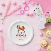 Bier und Wings Geburtstagsfeier Pappteller (Party)