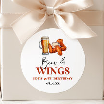 Bier- und Wings-Geburtstagsfeier Party Favor Stick