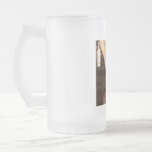 Bier und Zehen Mattglas Bierglas (Links)