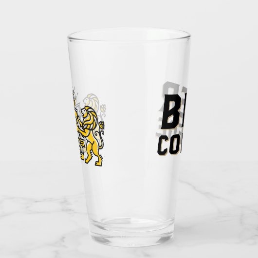 Bier-Uni Offiziell 16-Unzen-Logo-Glas Glas (Links)
