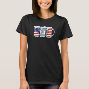 Bier USA Argentinien Flagge Argentiniens T-Shirt