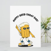 Bier Vater Funny Happy Birthday Card (Stehend Vorderseite)