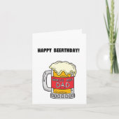 Bier Vater Pun Funny Geburtstag Karte (Vorderseite)