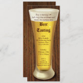 Bier-Verkostung Geburtstagsparty Einladung (Vorne/Hinten)